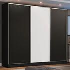 Guarda Roupa Casal 100% Mdf Madesa Zurique 3 Portas De Correr