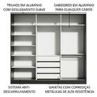 Guarda Roupa Casal 100% Mdf Madesa Zurique 3 Portas De Correr