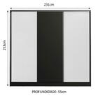 Guarda Roupa Casal 100% Mdf Madesa Zurique 3 Portas De Correr