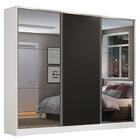 Guarda Roupa Casal 100% Mdf Madesa Zurique 3 Portas De Correr