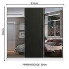 Guarda Roupa Casal 100% Mdf Madesa Zurique 3 Portas De Correr