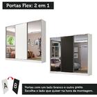 Guarda Roupa Casal 100% Mdf Madesa Zurique 3 Portas De Correr