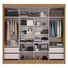 Guarda Roupa Casal 100% Mdf Toquio 2 Portas De Correr 4 Gavet