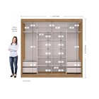 Guarda Roupa Casal 100% Mdf Toquio 2 Portas De Correr 4 Gavet