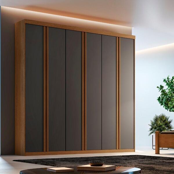 Guarda-roupa Casal 100%mdf 6 Portas 4 Gavetas E 10 Nichos Fil