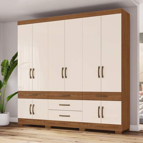 Guarda Roupa Casal 10 Portas 05 Gavetas B354 Briz