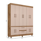 Guarda Roupa Casal 10 Portas 2 Gavetas 20102 Araplac