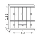 Guarda Roupa Casal 10 Portas 2 Gavetas 20102 Araplac