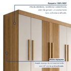 Guarda Roupa Casal 10 Portas 3 Gavetas 100% Mdf Lucca Cinamom