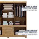 Guarda Roupa Casal 10 Portas 3 Gavetas 100% Mdf Lucca Cinamomo