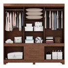 Guarda Roupa Casal 10 Portas 3 Gavetas 100% Mdf Lucca Imbuia