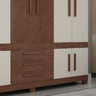 Guarda Roupa Casal 10 Portas 3 Gavetas 100% Mdf Lucca Imbuia