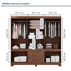Guarda Roupa Casal 10 Portas 3 Gavetas 100% Mdf Lucca Imbuia