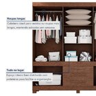 Guarda Roupa Casal 10 Portas 3 Gavetas 100% Mdf Lucca Imbuia