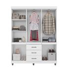 Guarda Roupa Casal 10 Portas 3 Gavetas Branco 22103-50 Araplac