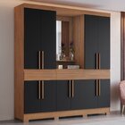 Guarda Roupa Casal 10 Portas 3 Gavetas Com Espelho E Pés Em A