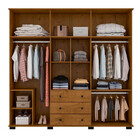 Guarda Roupa Casal 10 Portas 3 Gavetas Com Pés B22010 Araplac