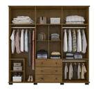 Guarda Roupa Casal 10 Portas 3 Gavetas Com Pés B22010 Araplac
