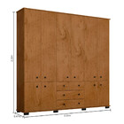 Guarda Roupa Casal 10 Portas 3 Gavetas Com Pés B22010 Araplac