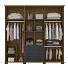 Guarda Roupa Casal 10 Portas 3 Gavetas Com Pés B22010 Araplac