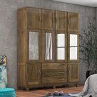 Guarda Roupa Casal 10 Portas 4 Espelhos 3 Gavetas E Pés Paris