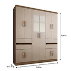 Guarda Roupa Casal 10 Portas 4 Gavetas 1430 Araplac