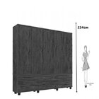 Guarda Roupa Casal 10 Portas 9 Gavetas Thor Triplex Amêndoa W