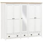 Guarda-roupa Casal 10 Portas E 3 Gavetas Com Maleiro Em Madei