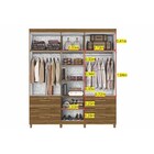 Guarda Roupa Casal 11 Portas 6 Gavetas Com Espelho Triplex Tr