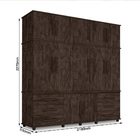 Guarda Roupa Casal 12 Portas Com Sapateira Lisboa Café