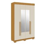Guarda-roupa Casal 133cm 4 Portas Com Espelho Willow Espresso