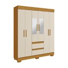 Guarda-roupa Casal 149,10cm 6 Portas Com Espelho E 2 Gavetas