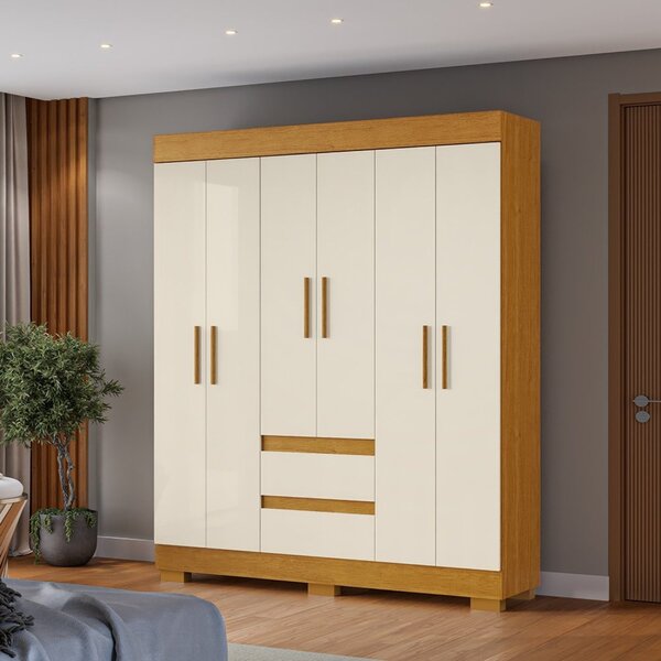 Guarda-roupa Casal 149,10cm 6 Portas E 2 Gavetas Chantrieri E