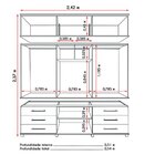 Guarda Roupa Casal 14 Portas 6 Gavetas Roma Ii Bechara