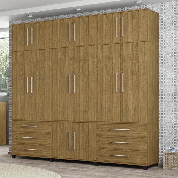Guarda Roupa Casal 14 Portas 6 Gavetas Roma Ii Bechara
