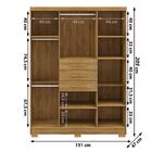 Guarda Roupa Casal 151 Cm 6 Portas 3 Gavetas Vlr