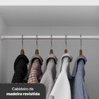 Guarda Roupa Casal 160cm 2 Gavetas 6 Portas Âmbar Branco