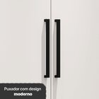 Guarda Roupa Casal 160cm 2 Gavetas 6 Portas Âmbar Branco