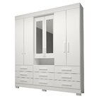 Guarda Roupa Casal 178,80cm 6 Portas 9 Gavetas Capelinha Com