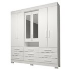 Guarda Roupa Casal 178,80cm 6 Portas 9 Gavetas Capelinha Com