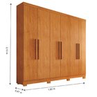 Guarda Roupa Casal 180cm 6 Portas 2 Gavetas Com Pés Rio Espre