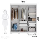 Guarda-roupa Casal 180cm 6 Portas Sakura Espresso Móveis Bran