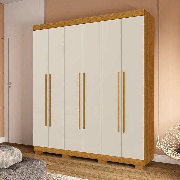 Guarda-roupa Casal 180cm 6 Portas Sakura Espresso Móveis Cina