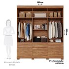 Guarda-roupa Casal 192cm 7 Portas 5 Gavetas 100% Mdf Coimbra