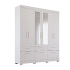 Guarda-roupa Casal 192cm 7 Portas 5 Gavetas Com Espelho 100%