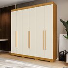 Guarda-roupa Casal 199cm 6 Portas Willow Espresso Móveis Cina