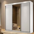 Guarda-roupa Casal 200cm 3 Portas 4 Gavetas Aurora Wood Yesca
