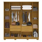 Guarda-roupa Casal 205,2cm 6 Portas 100% Mdf Petunia Espresso