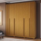 Guarda-roupa Casal 205,2cm 6 Portas 100% Mdf Petunia Espresso
