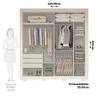 Guarda Roupa Casal 210,30cm 2 Portas De Correr Com Espelhos 1